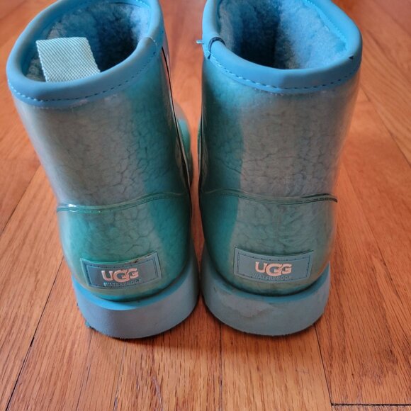 UGG Waterproof Short Boots 6 Blue Green Classic Mini Clear 1113190 - Picture 4 of 11